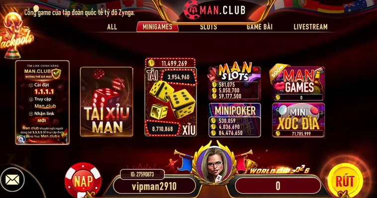 Sảnh Minigame ManClub Thiên Đường Giải Trí Siêu Tốc Cho Game Thủ Hiện Đại