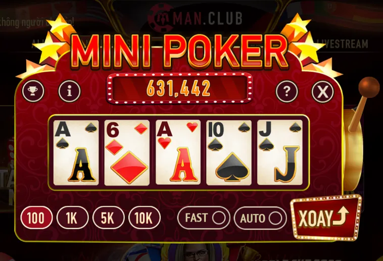 Chinh Phục Siêu Phẩm Minigame Mini Poker Tại ManClub Với Phần Thưởng Jackpot Khủng
