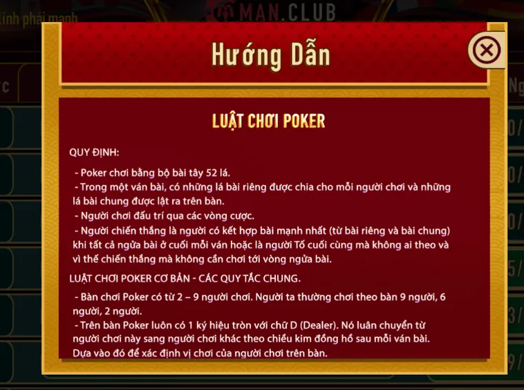 Chinh Phục Đỉnh Cao Poker Tại ManClub Với Những Ván Đấu Đẳng Cấp