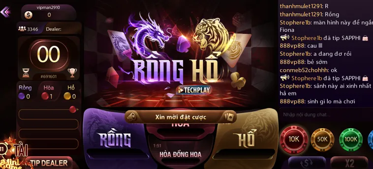 Chinh Phục Rồng Hổ Livestream Tại ManClub Với Đấu Trường Đầy Hấp Dẫn Nhất
