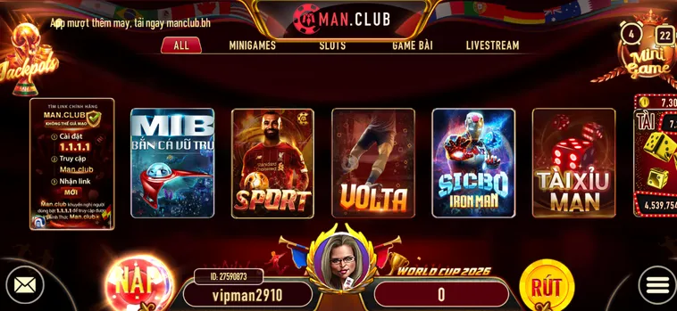 Cổng Game ManClub - Nơi Hội Tụ Đa Dạng Các Loại Trò Chơi Ăn Tiền Hấp Dẫn Nhât